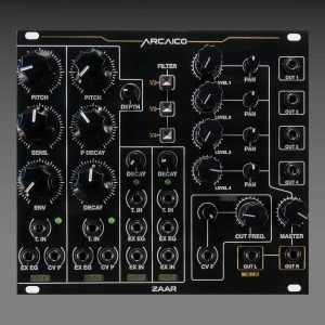 Zaar 4voice analog percussion synthesizer Black panel