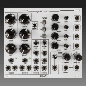 Zaar 4voice analog percussion synthesizer White panel