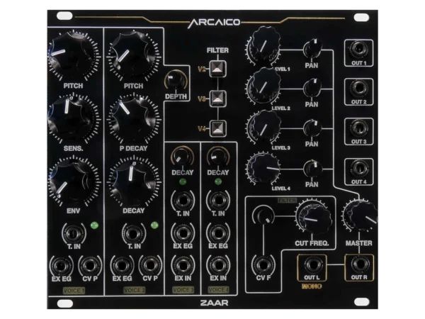 Zaar_CV Zaar 4voice analog percussion synthesizer